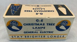Vintage General Electric Ge Christmas Tree Lamps - 10 Green - C6 - Box