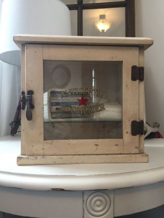 Vintage Barber Shop Medial Antiseptic Sterilizer Cabinet
