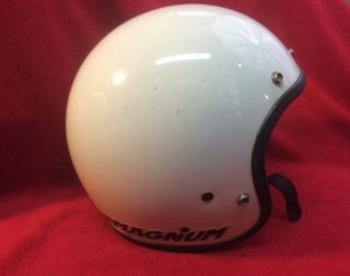 Vintage Bell Magnum Ltd White Helmet Size 7 3/4 Open Face Motorcycle Ahrma Usa