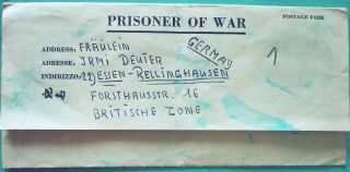 Pow Letter By German Soldier - Us Internment Camp