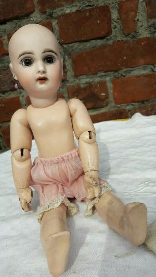 Small 11,  5 Inches Antique Jumeau Doll Size 3 Open Mouth