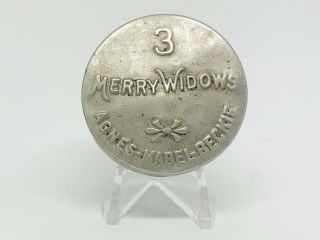 Vintage 3 Merry Widows Sample Tin Condom Rubber Prophylactic Advertising Metal