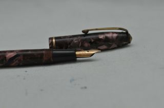 Lovely Vintage Conway Stewart Number 85 Fountain Pen – Maroon Marbled -