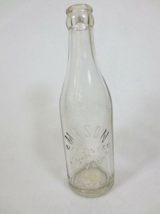 Vintage Glass Soda Bottle Mason Marlington Embossed 624s W.  Va.  Wv 7 Oz.