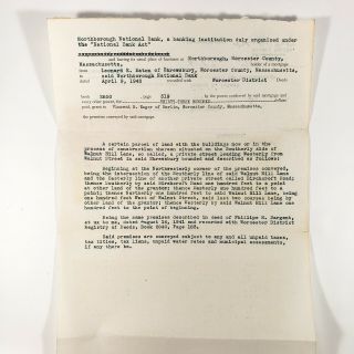 1942 Shrewsbury Massachusetts Land Deed 5 Documentary Tax Stamps Worcester Cnty