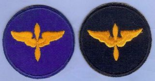 Authentic Us Army Patch Wwii,  Aviation Cadets Usaaf,  Blue And Black Types