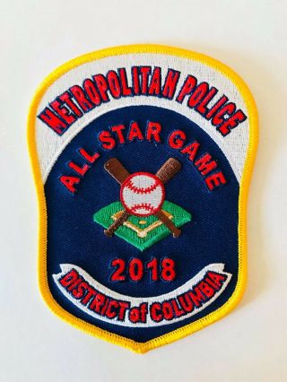 Washington Dc Metropolitan Police Department Patch Mpd All Star Game Mlb 2018