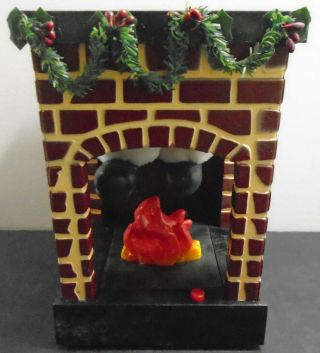 Vintage Gemmy Santa Stuck In The Chimney Animated Lighted 7 5/8 "