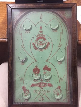 Double Poosh Up Children’s Tabletop Pinball Game 1930?