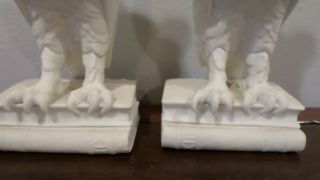 BOEHM Bisque Porcelain Owl Bookend Figurines 3