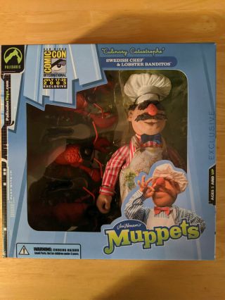 Palisades Muppets Figure - Swedish Chef With Lobster Banditos - 2003 Comicon