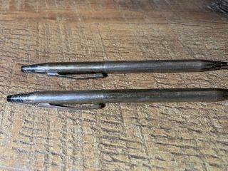 Vintage Cross Sterling Silver Pen Pencil Set No Box Both Pen And Pencil Work