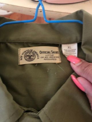 Vintage Boy Scouts BSA Troop Leader 4 Pc Uniform Patches Pants Shorts Tie Shirt 2
