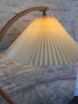 Vintage Mid Century Danish Modern Teak Bentwood Mads Caprani Arc Floor Lamp 70 ' s 3