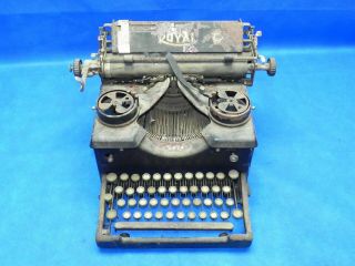 Antique Vintage Royal Model 10? Typewriter W/beveled Glass Sides