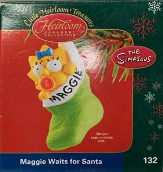 Carlton Cards Ornament Simpsons Maggie Waits For Santa