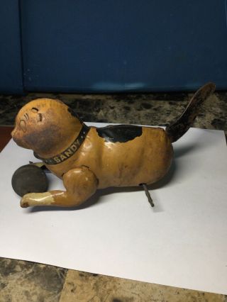Vintage Marx Sandy Little Orphan Annie’s Dog Tin Wind Up - For Repair