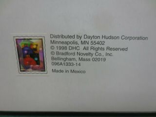 9 Vtg Bradford Christmas Carolers Glass Ornaments Dayton Hudson 1998 3