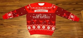Smirnoff Ugly Holiday Sweater.  Mens Xl Only.  Usa