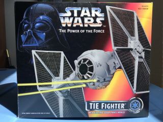1995 Kenner Star Wars Power Of The Force Tie Fighter,  Nm Orig Box