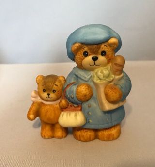 Lucy & Me Mom Bear Grocery Shopping With Baby Bear Lucy Rigg Enesco 1987 M24