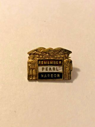 Remember Pearl Harbor Pin; Wwii