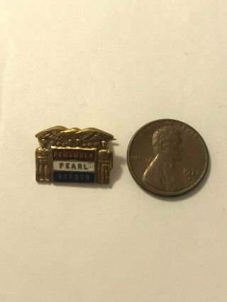 Remember Pearl Harbor Pin; WWII 3