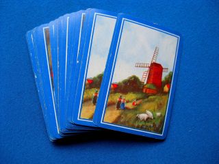 Vintage American Playing Cards By Arrco Chicago Dutch Scene Complete Set B2
