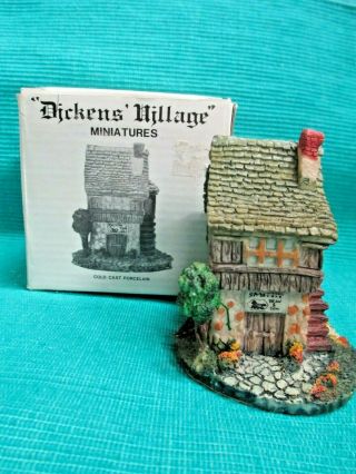 Vguc 1986 Dept 56 Dickens Village Miniature/ Box Cold Cast Porcelain Smithy