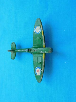A Vintage 1930s 40s Cast Iron Metal Toy Airplane Hubley Or Arcade Spitfire A119