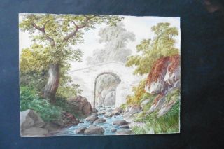French School 19thc - A Wooded Landscape - Refined Watercolor