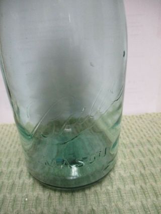 Vintage Ball 3 - L Triple L Blue Green Mason Slope Shoulder Jar Quart W/ Lid