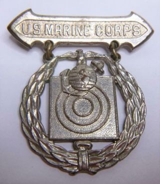 Vintage Wwii Ww2 Military Usmc Us Marine Corps Marksman Sharp Shooter Badge Pin