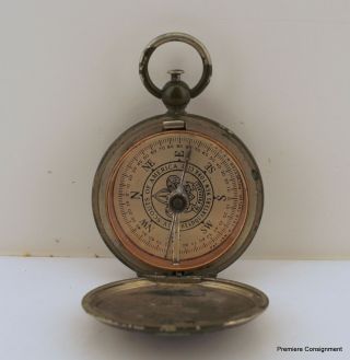 Vintage/antique Boy Scouts Of America Clamshell Compass Swiss Made