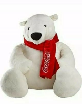 Giant Christmas Coca Cola Polar Bear Plush Stuffed Animal