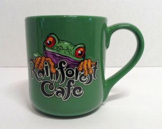 Large Rainforest Cafe Green Frog Vintage Mug Collectible