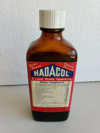 Vintage Hadacol Medicine Bottle Mostly Full 16oz.