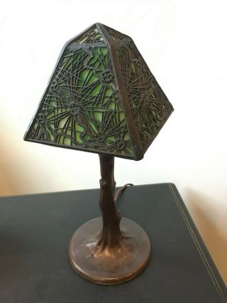 Vintage Handel Pine Needle Boudoir Table Lamp