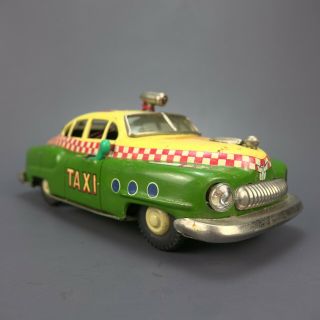 Tin Toy Taxi Cab Battery Operated Made In Japan