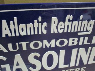 ATLANTIC REFINING - - - Automobile Gasoline - - HERE - - Big Gas & Oil SIGN 3