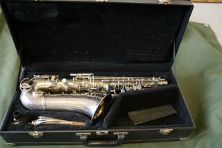 The Martin Alto Saxophone Vintage Silver Plated Overhauled Great Shape 1950s