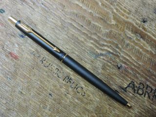 Vintage 1993 Iiil Matte Black Gold Trim Gt Parker Classic Ballpoint Pen Usa