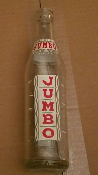 Jumbo Soda Bottle.  12 Oz.  Rocky Mount North Carolina 1966