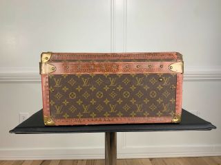 Louis Vuitton Alzer 60 Vintage Monogram Trunk Suitcase Great Patina 2