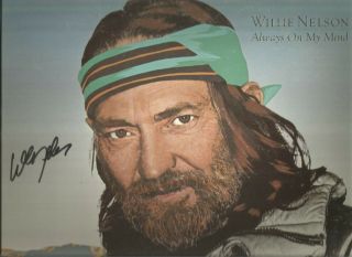 Country Music Legend Willie Nelson Signed Always On My Mind Lp Whiter Shade Pale