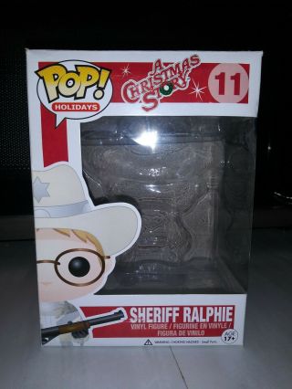 Funko Pop Holidays.  A Christmas Story.  Sheriff Ralphie.  Box & Protector Only 11