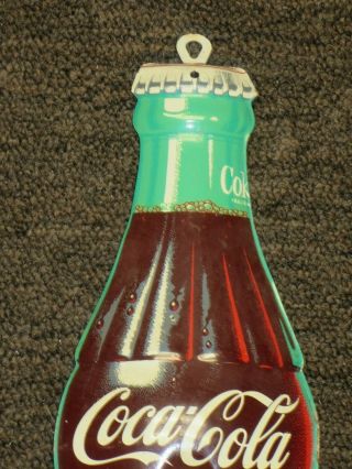 Vintage Coca - Cola Advertising Thermometer,  Tin,  Metal,  Donasco 2