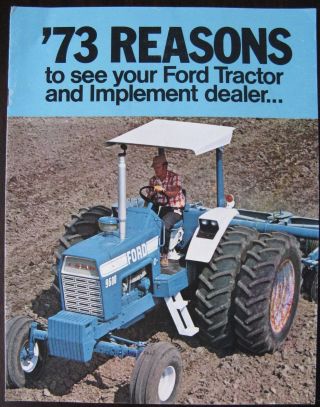 Ford Tractor 1973 Sales Brochure 9600 Booklet 10 Pages " 73 Reasons "