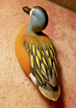 Ducks Unlimited Miniature Decoy Blue Winged Teal by Jett Brunet 2007 Model 3