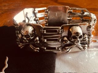 King Baby Studio Skull & Bones Vintage Bracelet 131 Grams